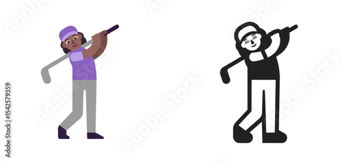 Golfer Purple Dark