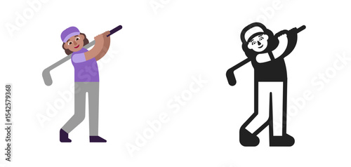 Golfer Purple Medium