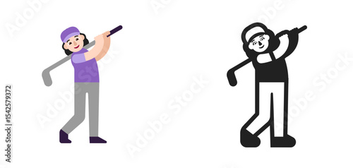 Golfer Purple Pale