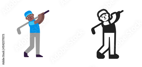 Golfer Blue Medium