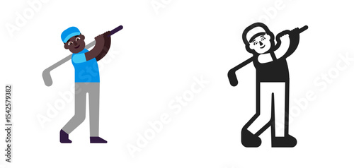 Golfer Blue Dark