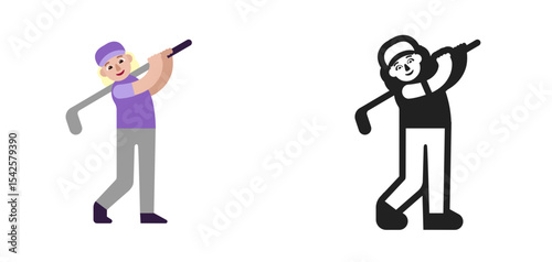Golfer Purple Light