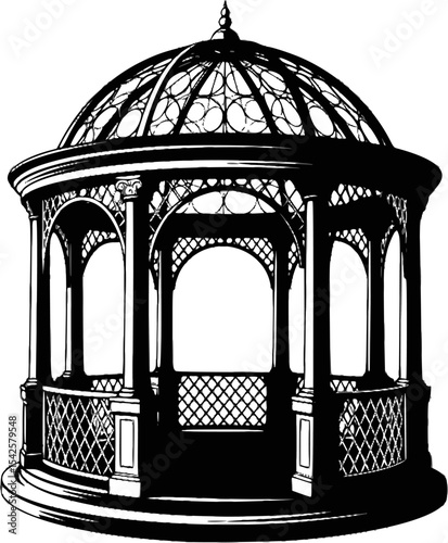 Elegant Gazebo Silhouette
