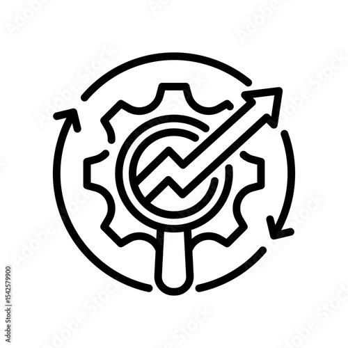 Optimization line icon