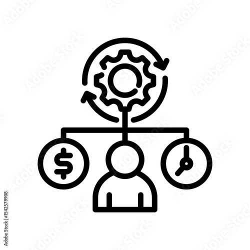 Resource Utilization line icon