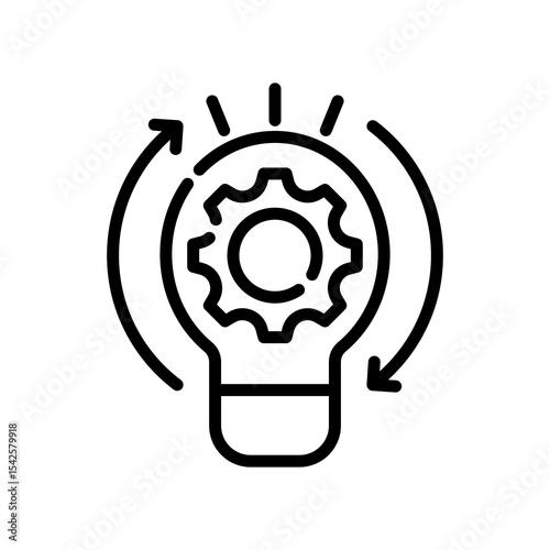 Lean Management line icon
