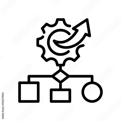Workflow Efficiency line icon