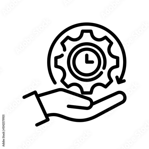 Time Management line icon