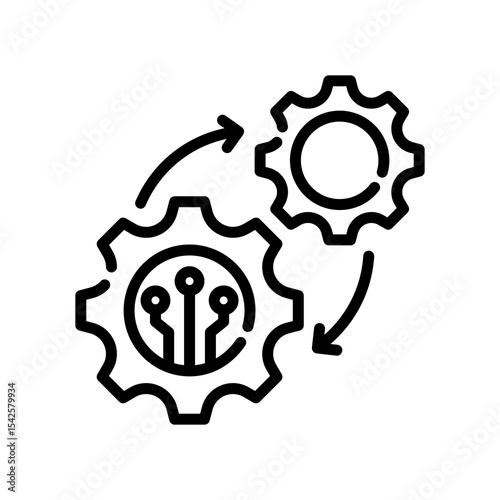 Automation line icon