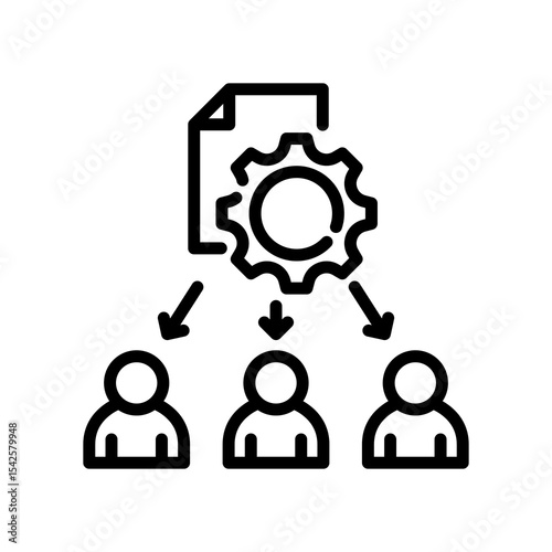 Workload Distribution line icon