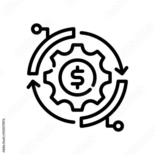 Asset Utilization line icon