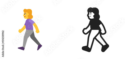 Walking Person Purple