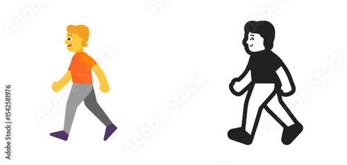 Walking Person Orange