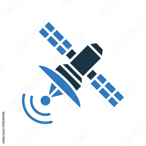 Satellite mixed color icon