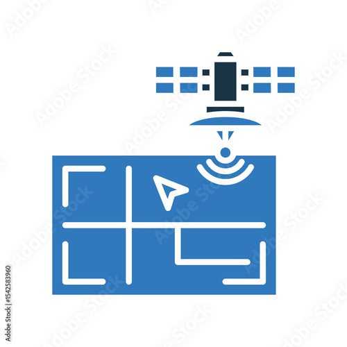 Satellite Imagery mixed color icon