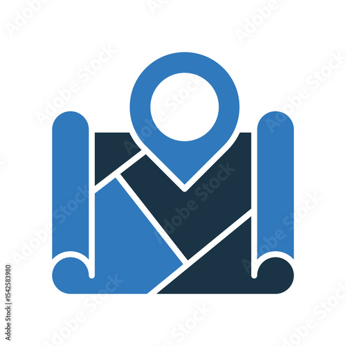 Map mixed color icon