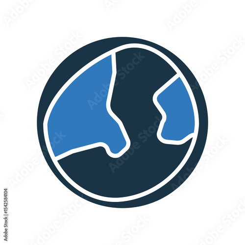 Geoid mixed color icon