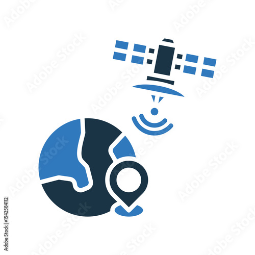 Global Positioning System mixed color icon