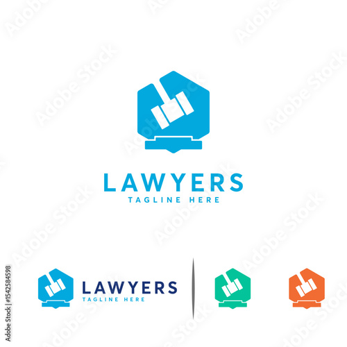 Law firm  design with gavel.
