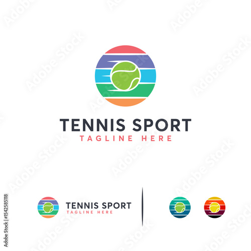 Colorful tennis ball  design.