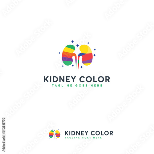 Colorful kidneys  design.