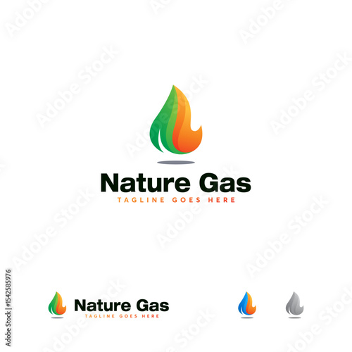 Colorful  design for nature gas .