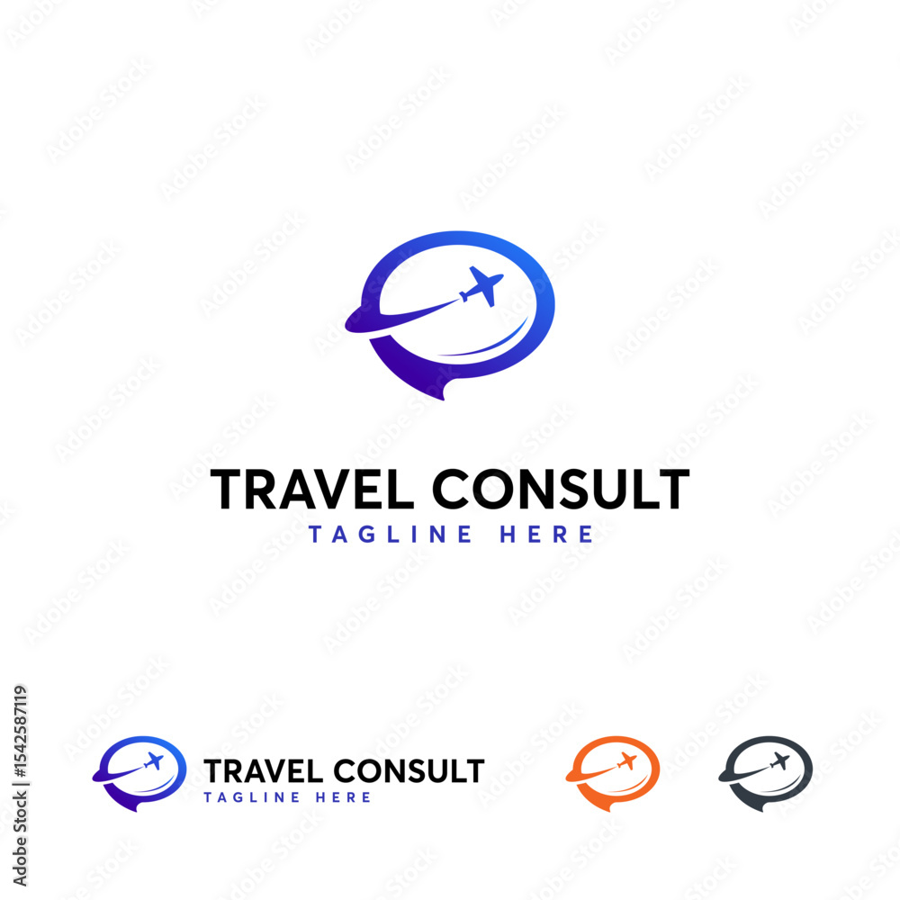 Fototapeta premium Travel consultation design.