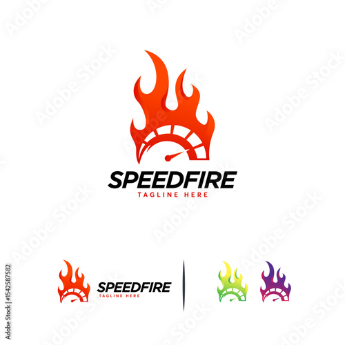 Speedometer  with flames.