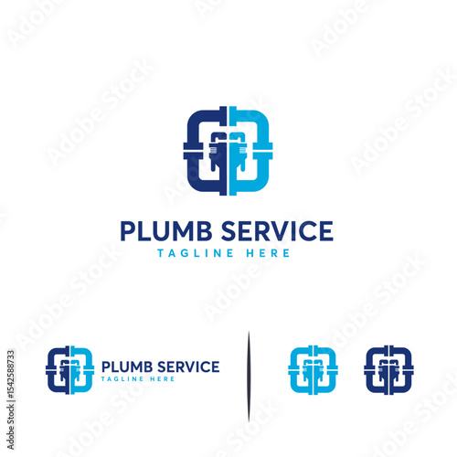 Plumber service  design with pipes and plumbing tools.