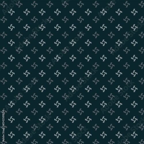 Small white flowers pattern doodle shapes motif continuous classic blue background. Modern floral fabric design textile swatch ladies dress, men's shirt all over print block.