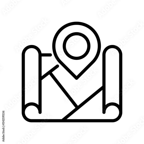 Map line icon