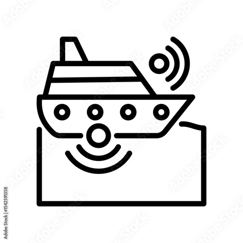 Hydrographic Survey line icon