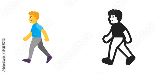 Walking Person Blue