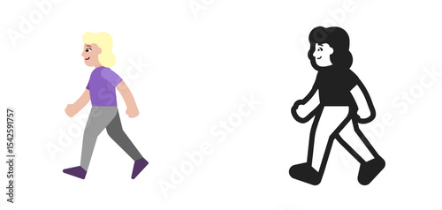 Walking Person Light Purple