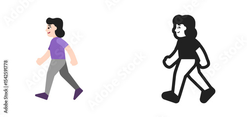 Walking Person Pale Purple