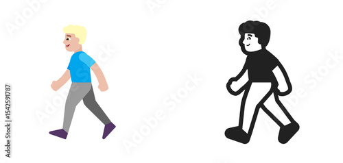 Walking Person Light Blue