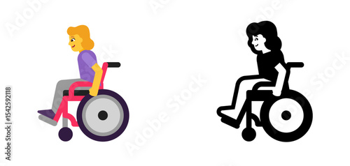 Person in Motorized Wheelchair Purple