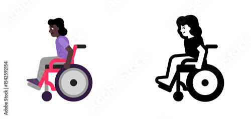Person in Motorized Wheelchair Dark Purple