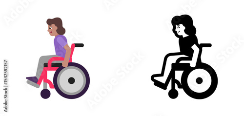 Person in Motorized Wheelchair Medium Purple