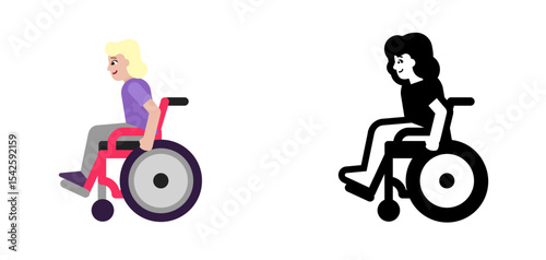 Person in Motorized Wheelchair Light Purple