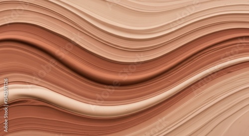 Abstract background with flowing lines of brown and beige creating a smooth and wavy texture pattern