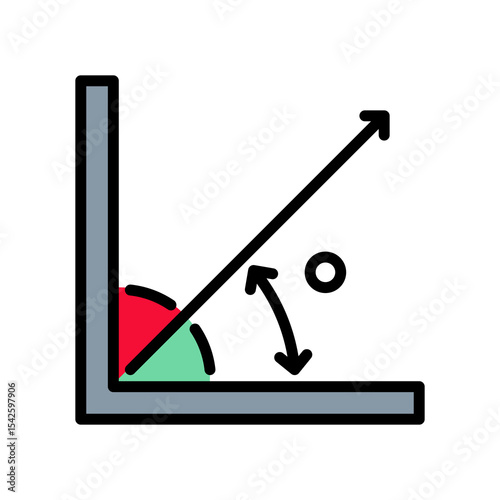 Angle lineal color icon
