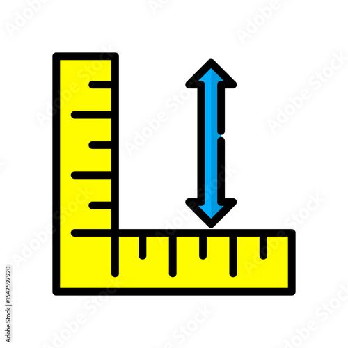 Vertical lineal color icon
