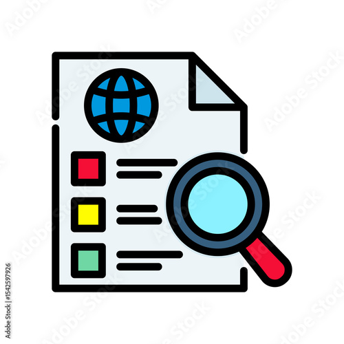 Survey lineal color icon