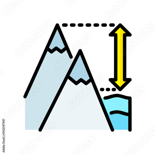 Elevation lineal color icon