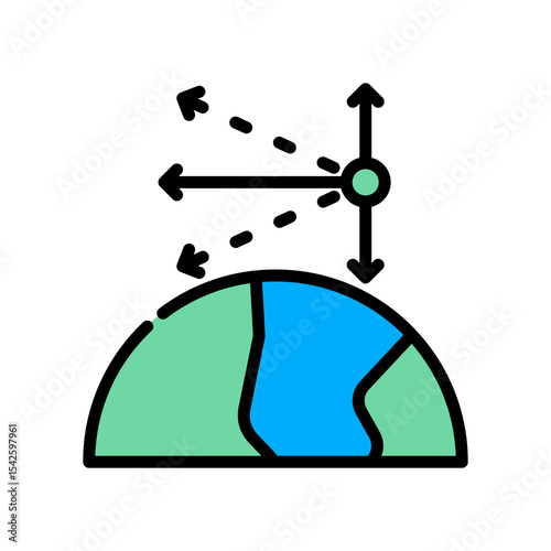 Zenith lineal color icon
