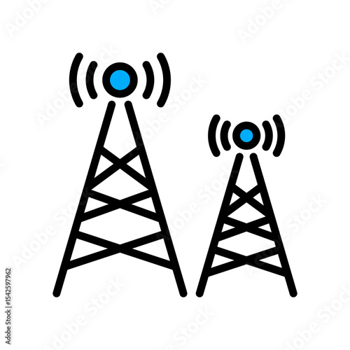 Base Station lineal color icon