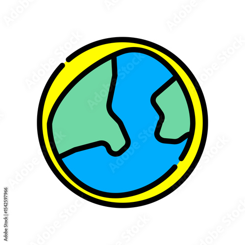 Geoid lineal color icon
