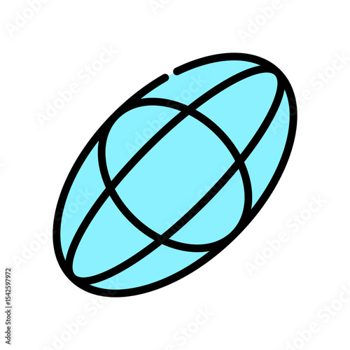 Ellipsoid lineal color icon