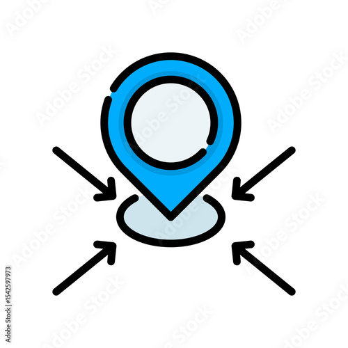 Coordinate lineal color icon